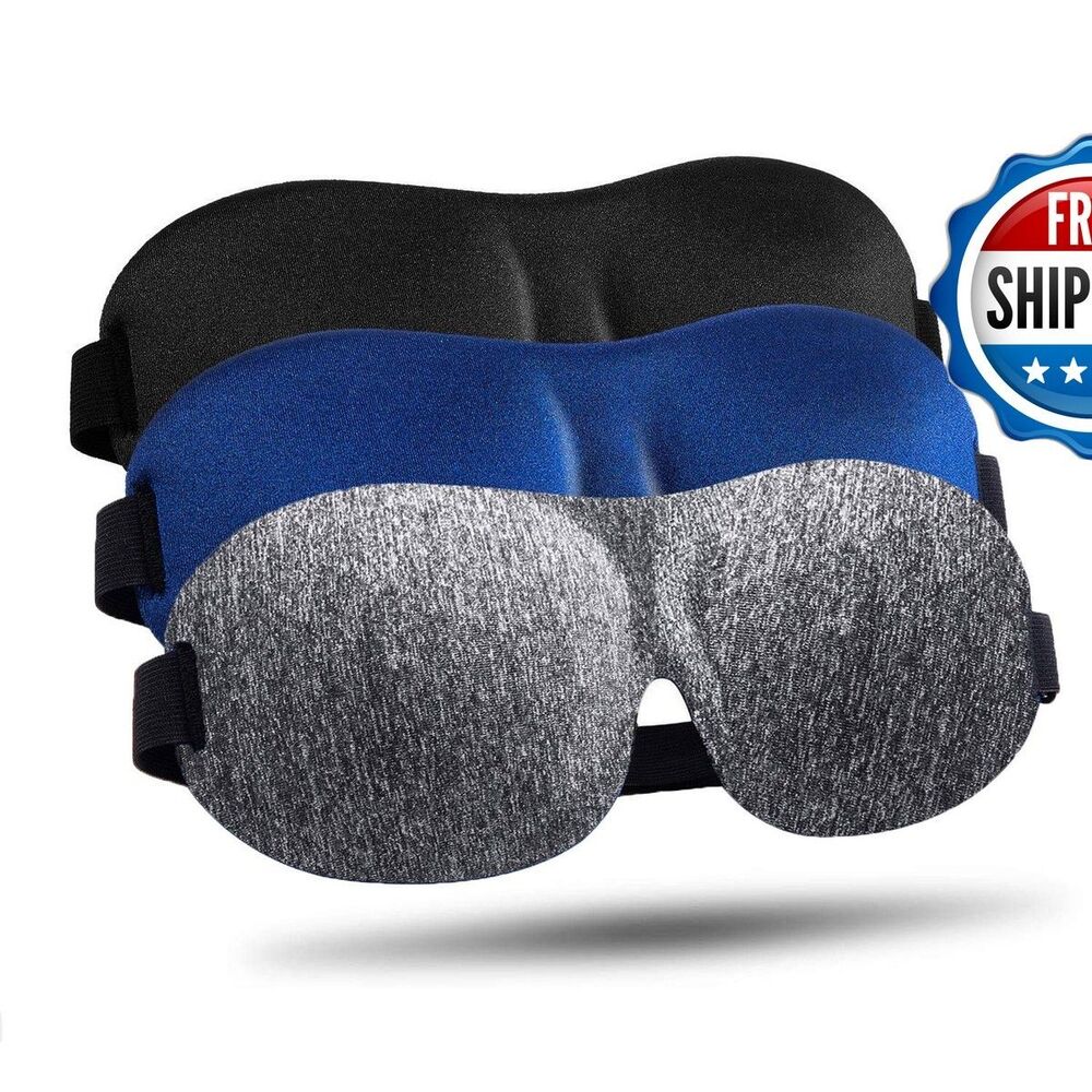 LKY DIGITAL Sleep Mask 3 Pack Side Sleeper Blackout 3D Eye Mask for Men Women